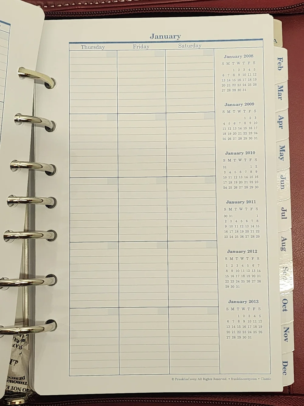 Brand New- Deadstock • Red Leather Planner • Franklin Covey